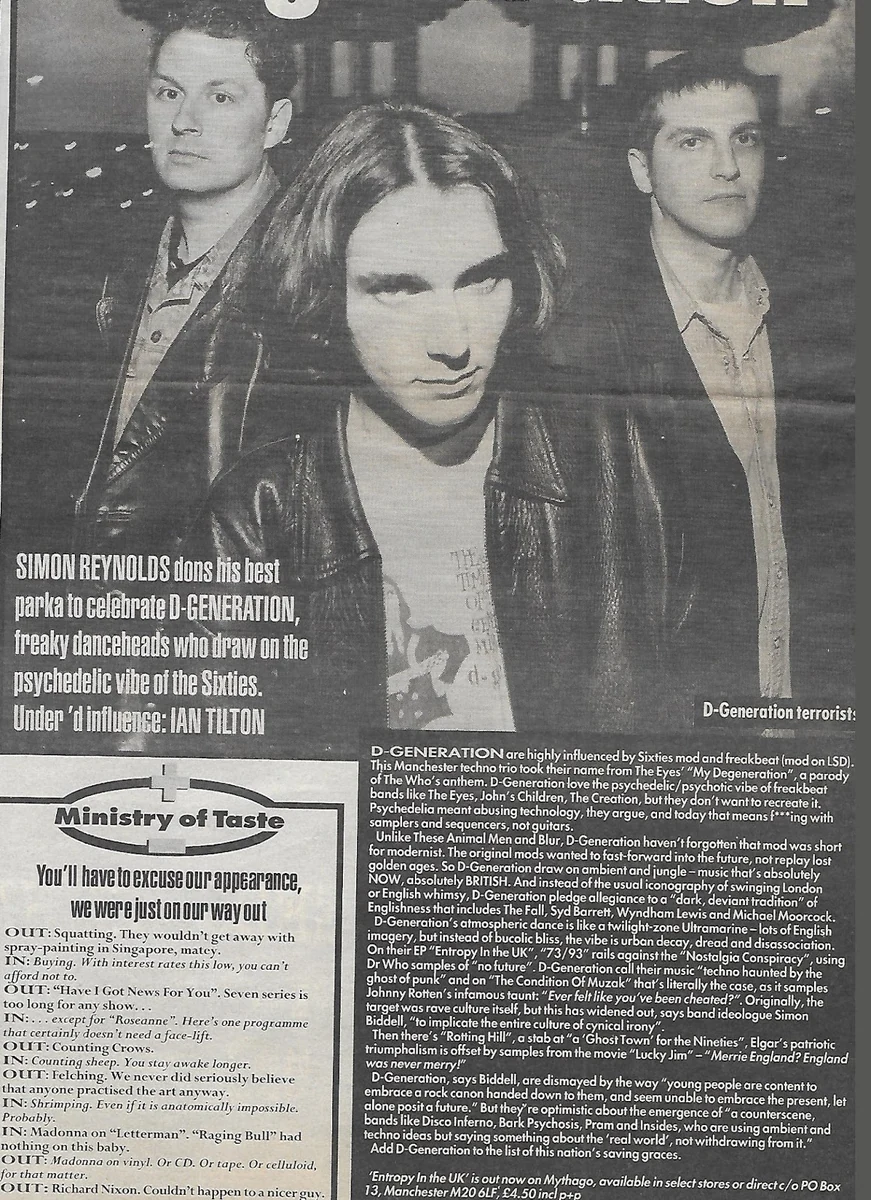 Archive file DGenerationMarkFisherminifeatureMelodyMakerMay7th1994.jpg